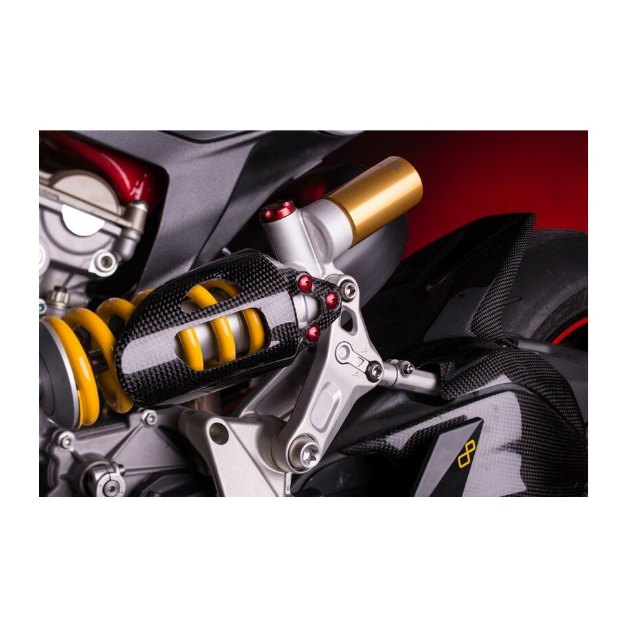 Protection amortisseur LIGHTECH carbone brillant