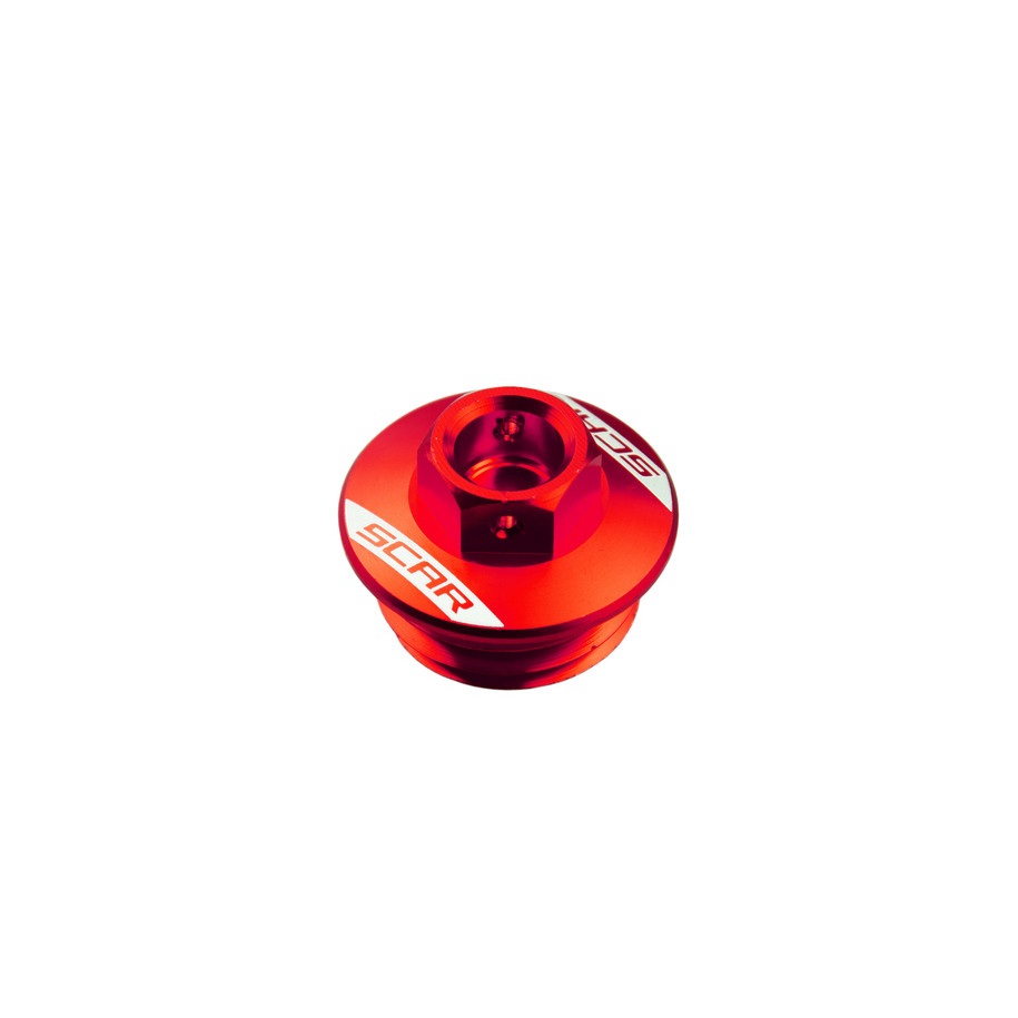 Bouchon supérieur carter d'huile SCAR rouge