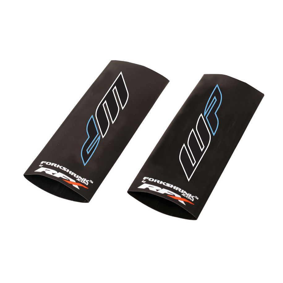 Protection de fourche supérieure RFX Race Series Forkshrink logo WP - blanc/bleu