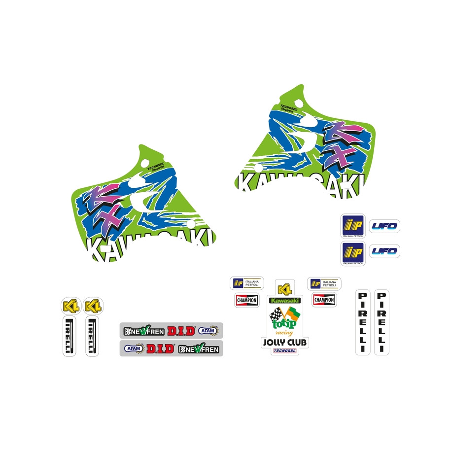 Kit déco complet TECNOSEL Team Kawasaki 1993