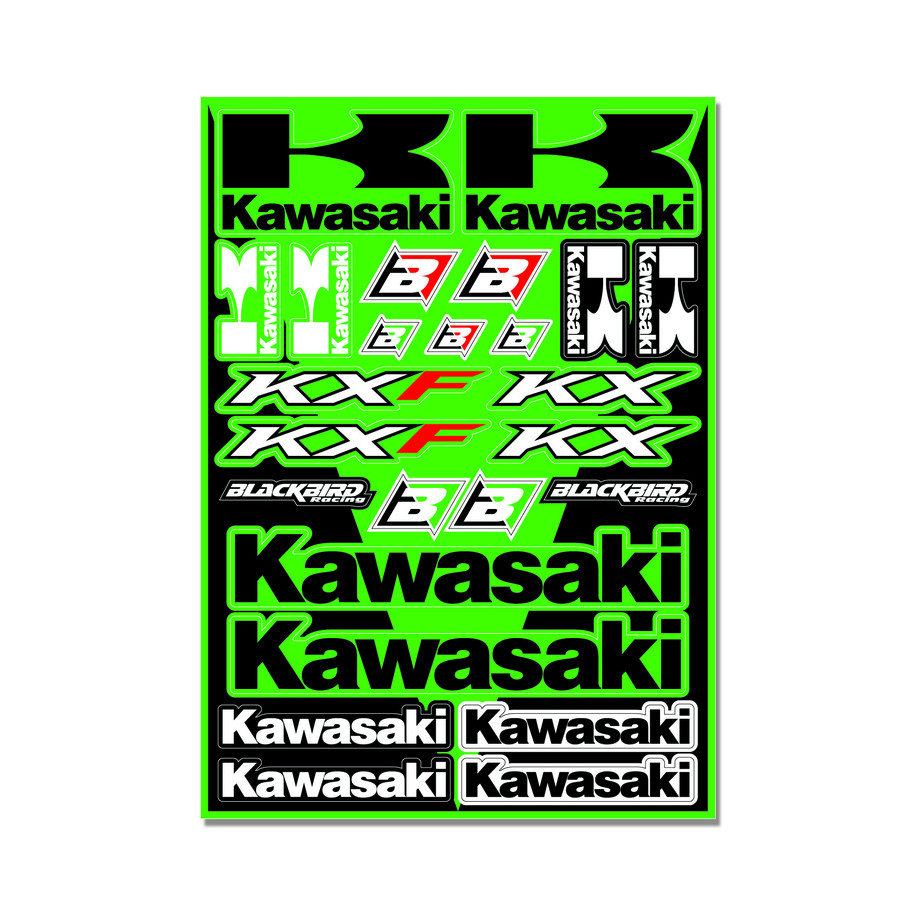 Planche de stickers BLACKBIRD Kawasaki
