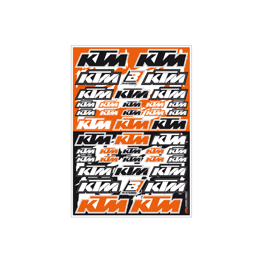 Planche de stickers BLACKBIRD PVC - KTM