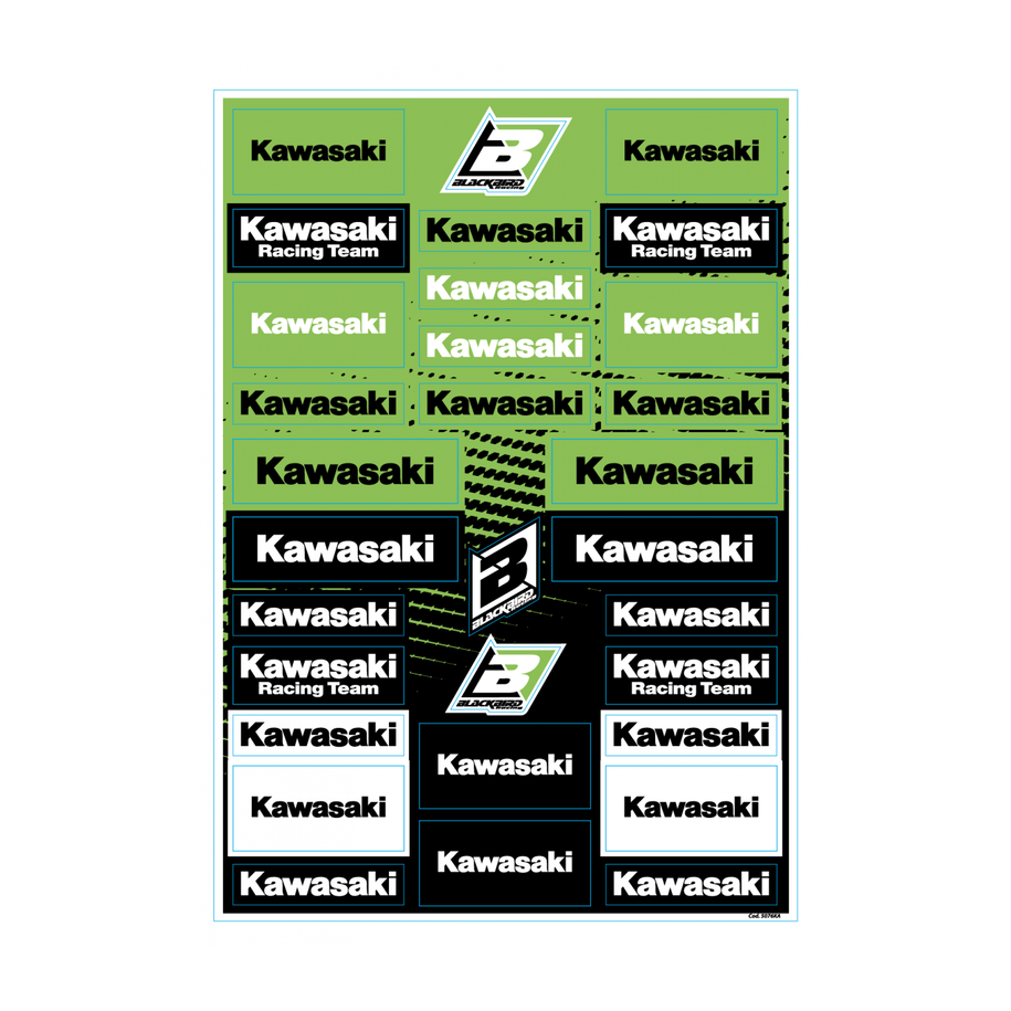 Planche de stickers BLACKBIRD PVC - Kawasaki