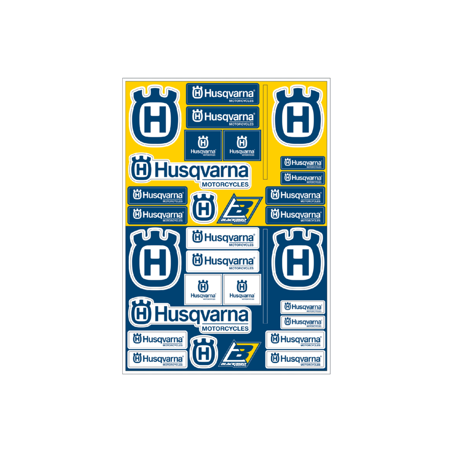 Planche de stickers BLACKBIRD PVC - Husqvarna