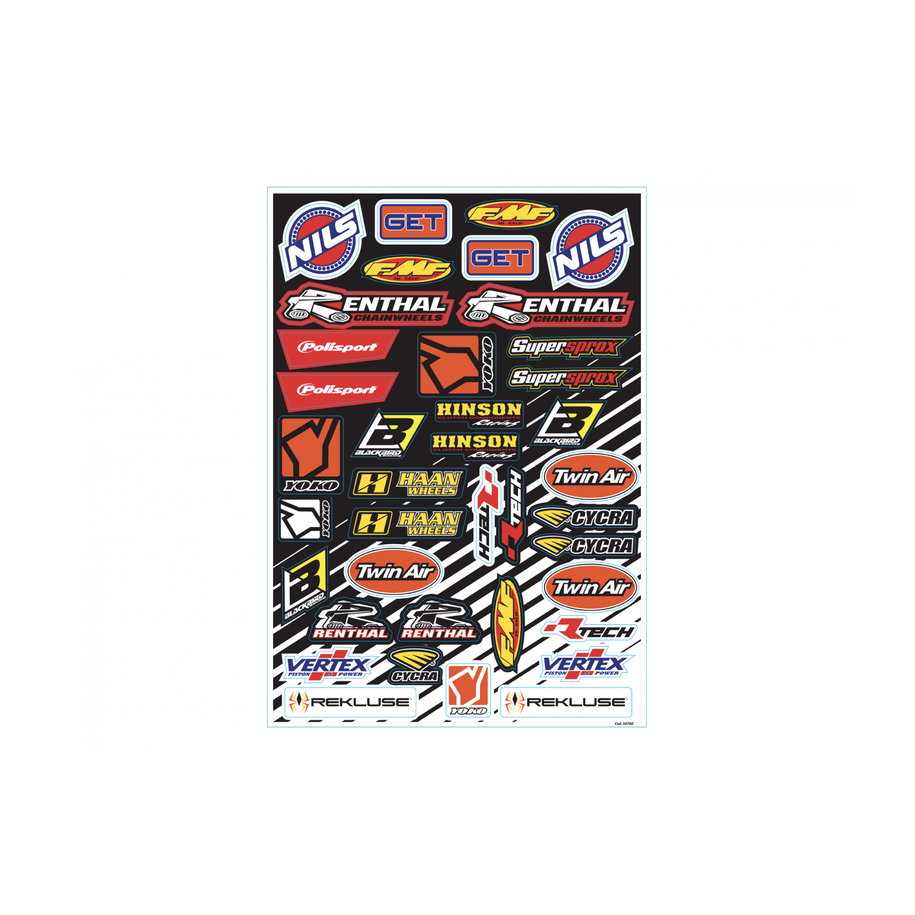 Planche de stickers BLACKBIRD PVC