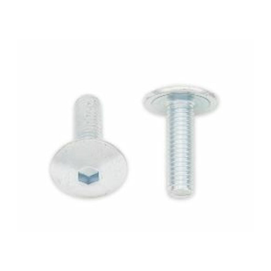 Vis tête bombée plate BOLT M6x1x20mm 10 pièces