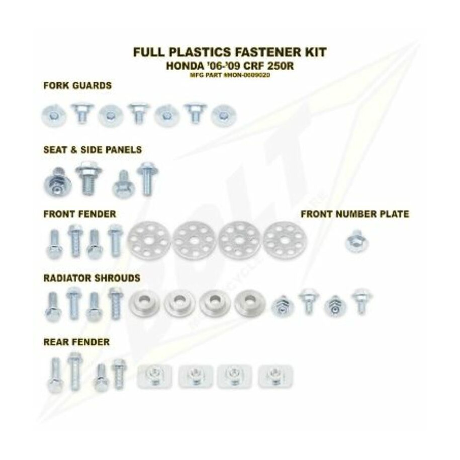 Kit vis complet de plastiques Bolt Honda CR125/250