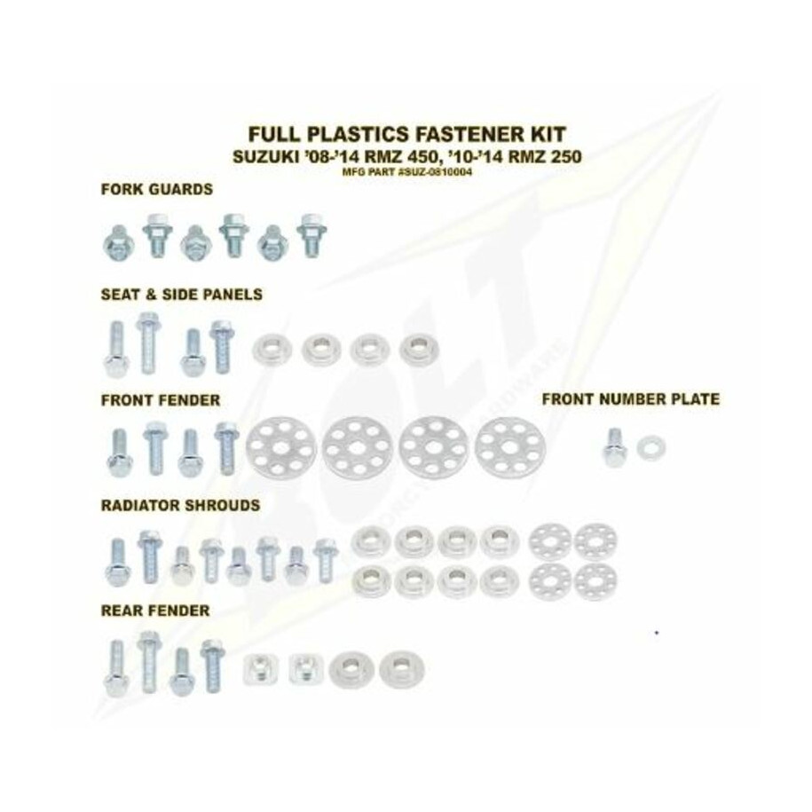 Kit vis complet de plastiques Bolt Suzuki RM-Z450/250