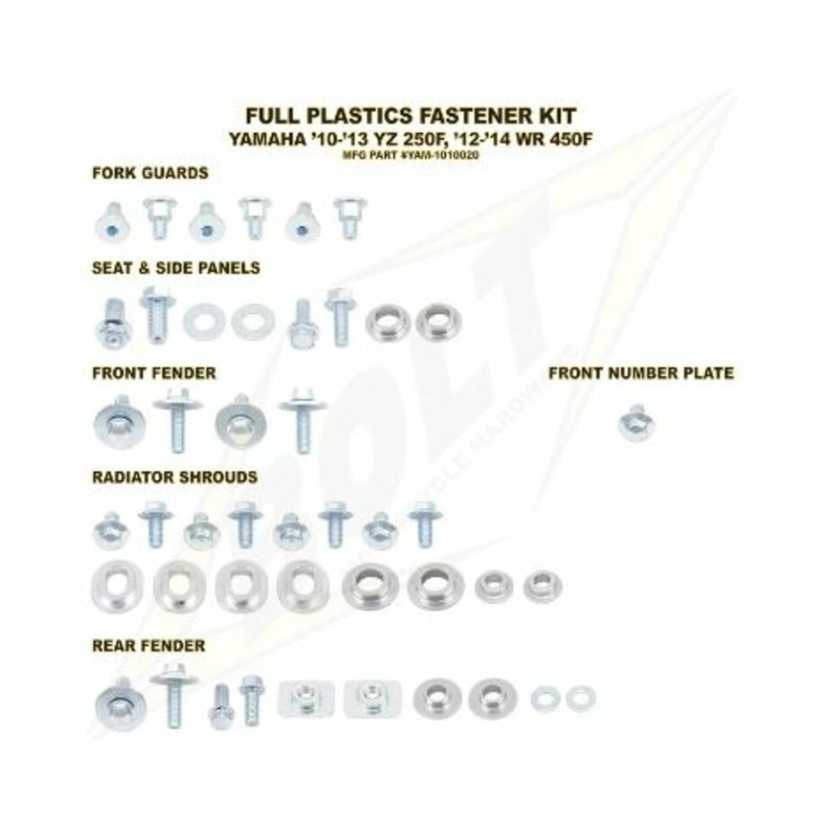Kit vis complet de plastiques Bolt Yamaha YZ250F/WR450F