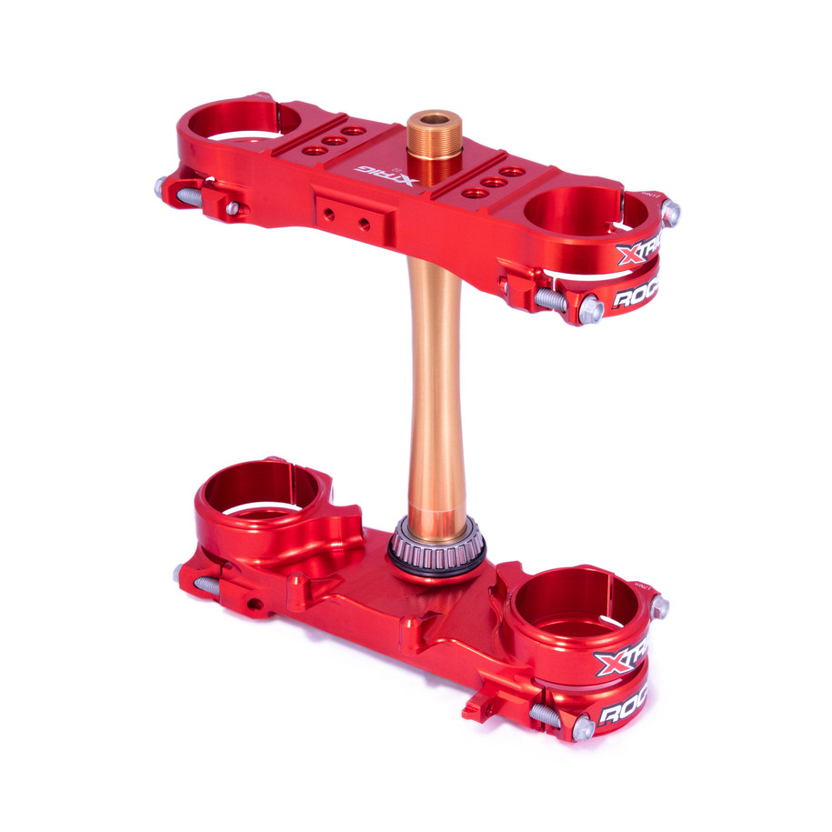 Té de fourche XTRIG ROCS Tech Offset 22 mm - rouge Honda CRF250R/450R