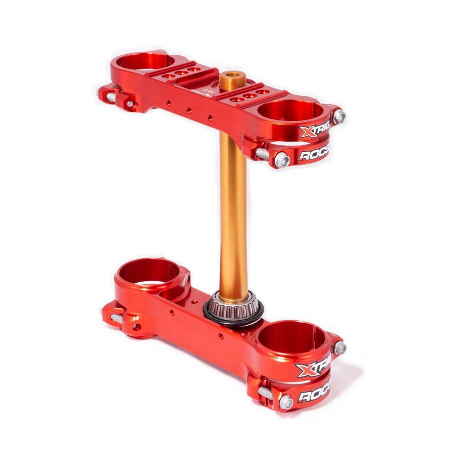 Té de fourche XTRIG ROCS Tech rouge offset 22,5mm