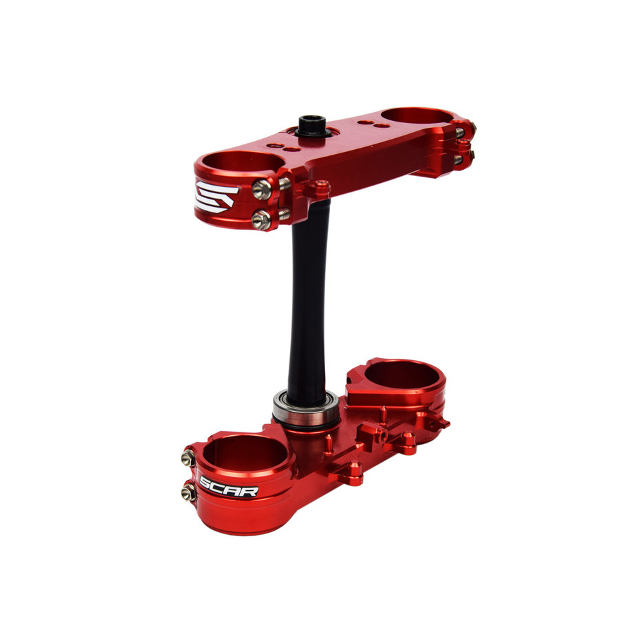Té de fourche SCAR offset 22mm rouge
