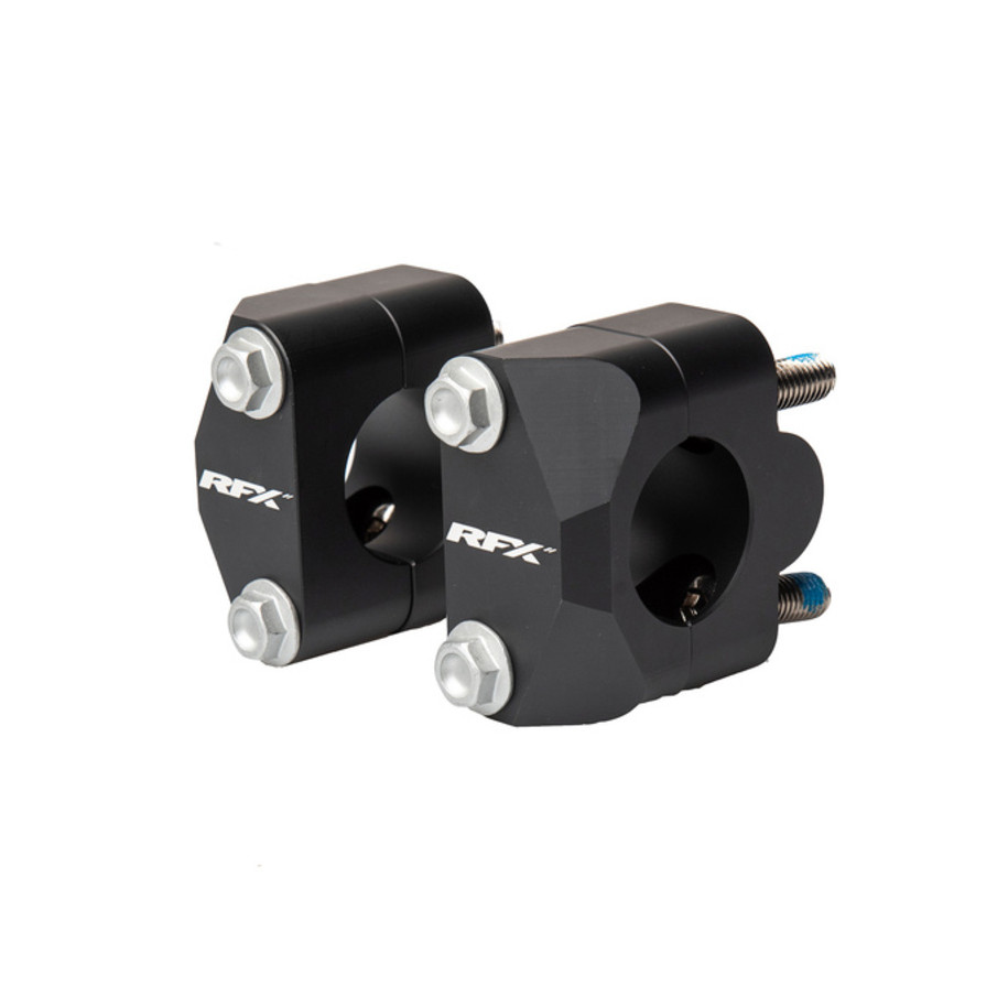 Pontets adaptateur de guidon RFX Race 22,2mm28,6mm (Noir) universel  Conversion en guidon surdimensionné.