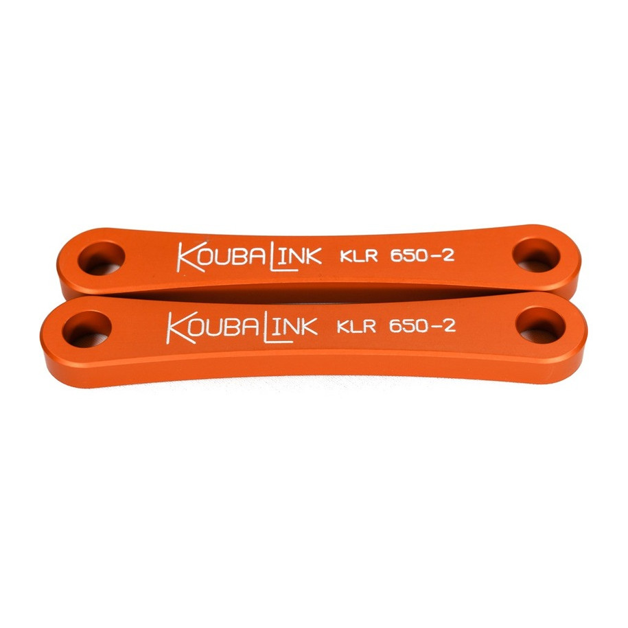 Kit de rabaissement de selle KOUBALINK (50.8 mm) orange - Kawasaki KLR650