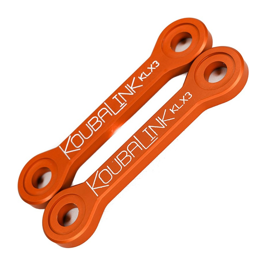 Kit de rabaissement de selle KOUBALINK (25.4 - 31.8 mm) orange - Kawasaki KLX250R / 300R