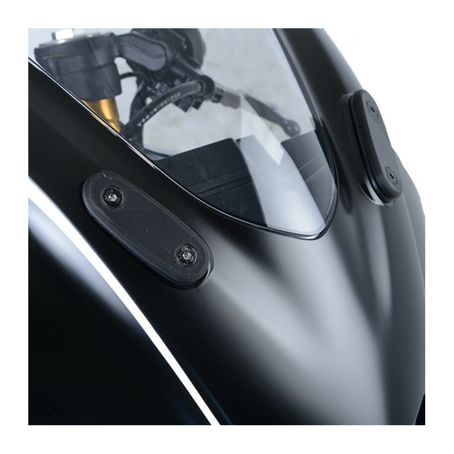 Cache-orifices rétroviseur R&G RACING - noir Yamaha YZF-R125