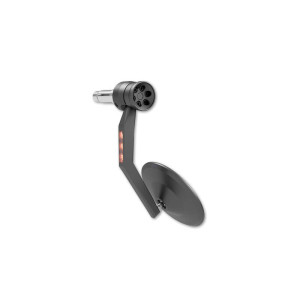 Rétroviseur d'embout de guidon HIGHSIDER pro Montana-Rim avec clignotant LED - noir - l'unité