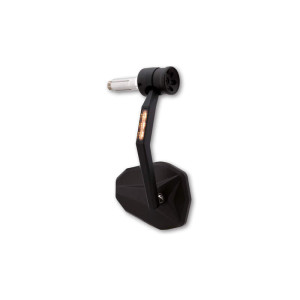 Rétroviseur d'embout de guidon HIGHSIDER pro Victory-Rim avec clignotant et feu de position LED - noir - l'unité