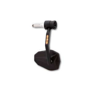 Rétroviseur d'embout de guidon HIGHSIDER pro Victory-Rim avec clignotants LED - noir - l'unité