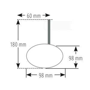 Rétroviseur embout de guidon HIGHSIDER pro Conero 2 long - noir