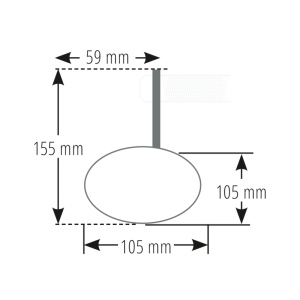 Rétroviseur embout de guidon HIGHSIDER pro Iron Cross - noir