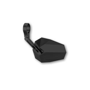 Rétroviseur d'embout de guidon HIGHSIDER pro Stealth-X5 court - noir - l'unité