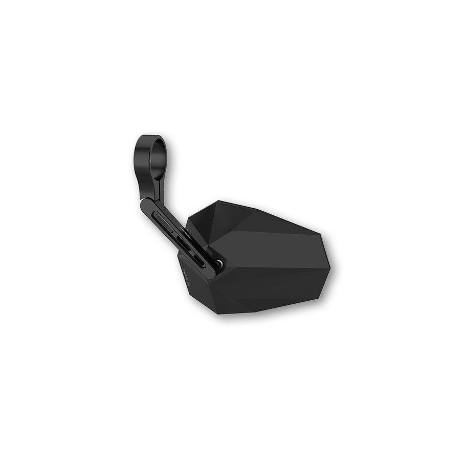 Rétroviseur d'embout de guidon HIGHSIDER pro Stealth-X5 court - noir - l'unité