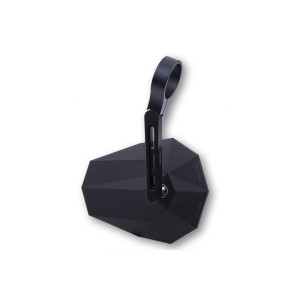 Rétroviseur d'embout de guidon HIGHSIDER pro Stealth-X5 court - noir - l'unité