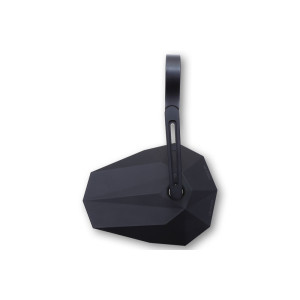 Rétroviseur d'embout de guidon HIGHSIDER pro Stealth-X5 court - noir - l'unité