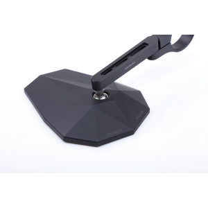 Rétroviseur d'embout de guidon HIGHSIDER pro Stealth-X5 court - noir - l'unité