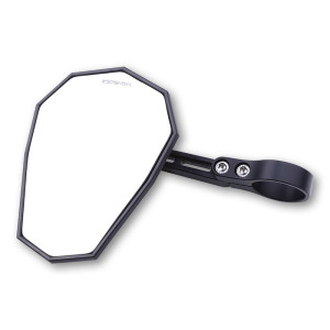 Rétroviseur d'embout de guidon HIGHSIDER pro Stealth-X5 court - noir - l'unité