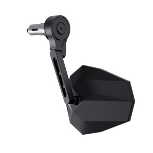 Rétroviseur d'embout de guidon HIGHSIDER pro Stealth-X5 Evo court - noir
