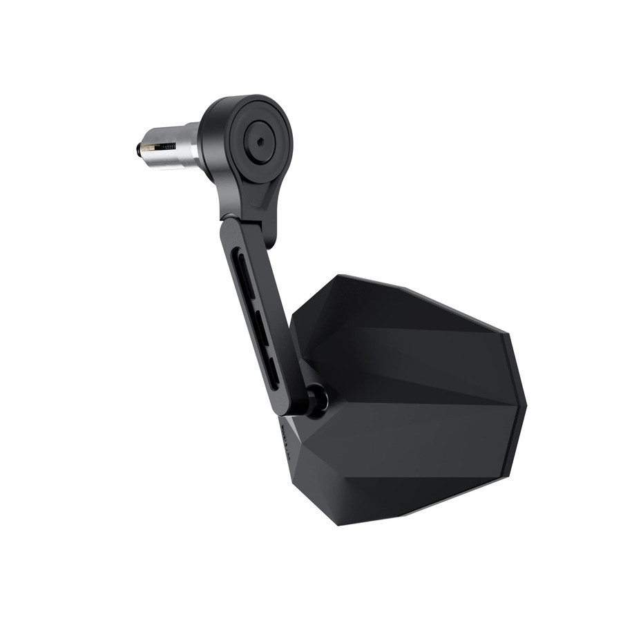 Rétroviseur d'embout de guidon HIGHSIDER pro Stealth-X5 Evo court - noir