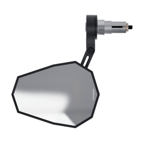 Rétroviseur d'embout de guidon HIGHSIDER pro Stealth-X5 Evo court - noir