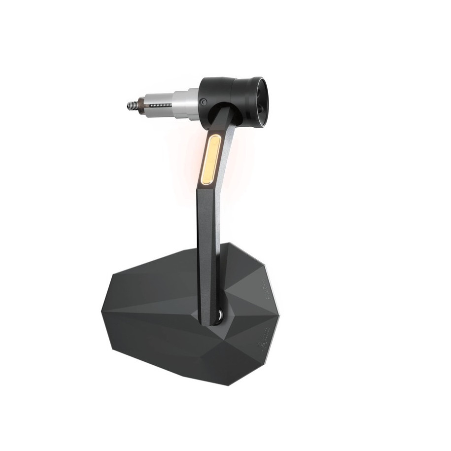 Rétroviseur d'embout de guidon HIGHSIDER pro Stealth-Rim X7 avec clignotant LED - noir