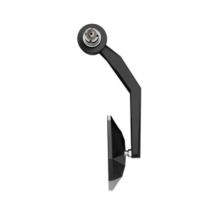 Rétroviseur d'embout de guidon HIGHSIDER pro Stealth-Rim X7 avec clignotant LED - noir