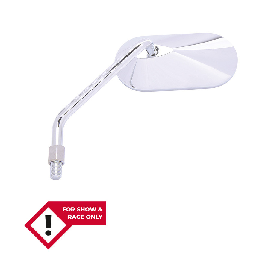 Rétroviseur sur guidon HIGHSIDER smart Agila ovale - côté gauche - non homologué E - chromé