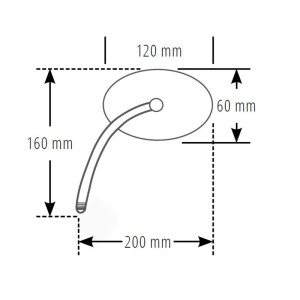 Rétroviseur sur guidon HIGHSIDER smart Agila ovale - côté gauche - non homologué E - chromé