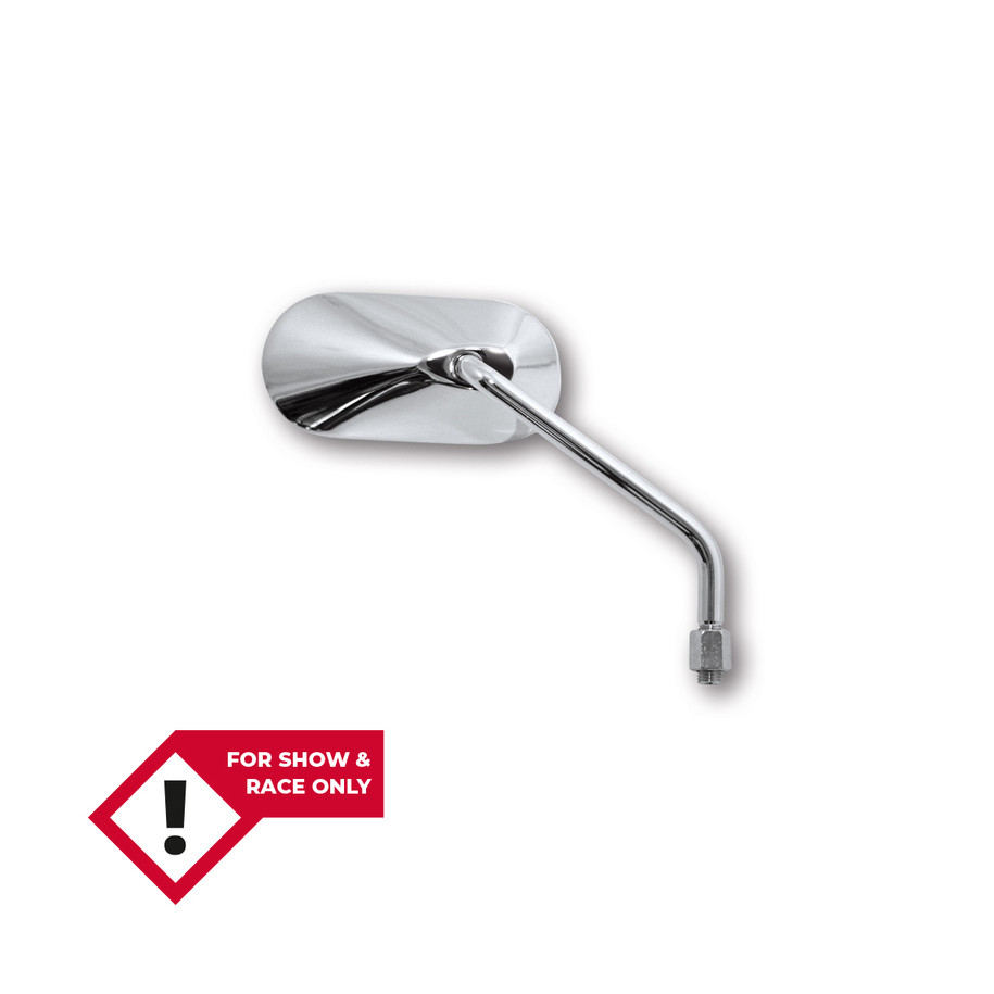 Rétroviseur sur guidon HIGHSIDER smart Agila ovale - côté droit - non homologué E - chromé