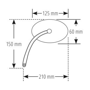 Rétroviseur de guidon HIGHSIDER smart  ovale - chrome