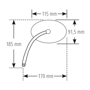 Rétroviseur de guidon HIGHSIDER smart Surface  - noir