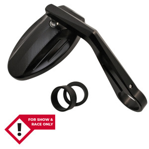 Rétroviseur d'embout de guidon HIGHSIDER smart Ferrara - rainures fraisées - noir