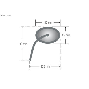 Rétroviseur de guidon HIGHSIDER smart Booster 2  - noir