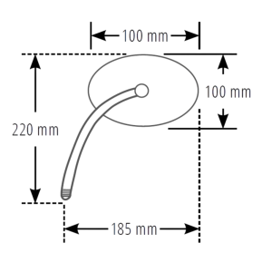 Rétroviseur de guidon HIGHSIDER smart  long rond - chrome