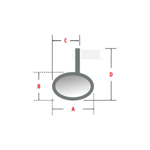 Rétroviseur d'embout de guidon HIGHSIDER smart Circula-S long - noir
