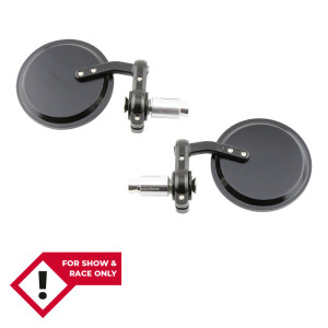 Rétroviseur d'embout de guidon HIGHSIDER smart  rond - noir