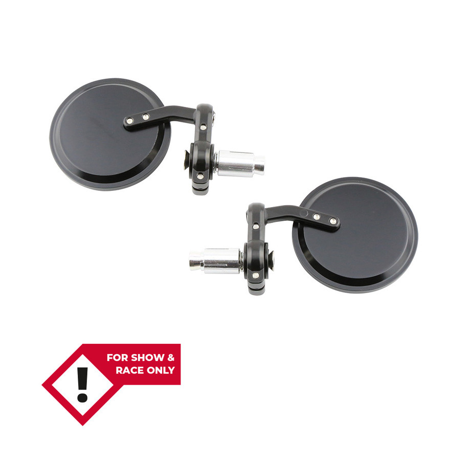 Rétroviseur d'embout de guidon HIGHSIDER smart  rond - noir