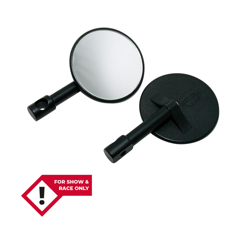 Rétroviseur d'embout de guidon HIGHSIDER smart  rond - noir
