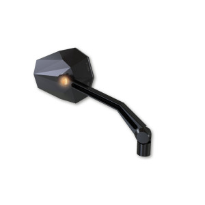 Rétroviseur de guidon HIGHSIDER pro Stealth -X2 avec clignotants LED - noir - la paire