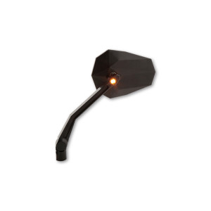 Rétroviseur de guidon HIGHSIDER pro Stealth -X2 avec clignotants LED - noir - la paire